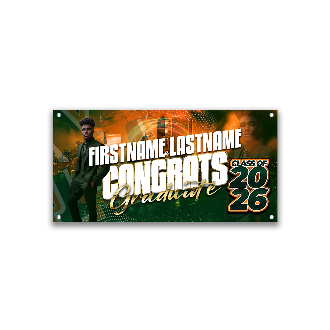 Graduation Banner 6ftx3ft 304 – Wide Vinyl Banner