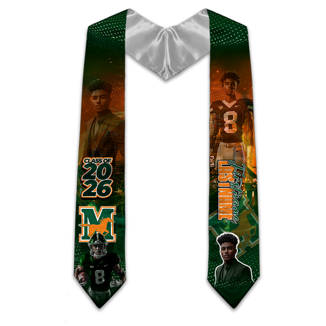 Graduation Stole – Premium – Custom Full-Color Personalized
