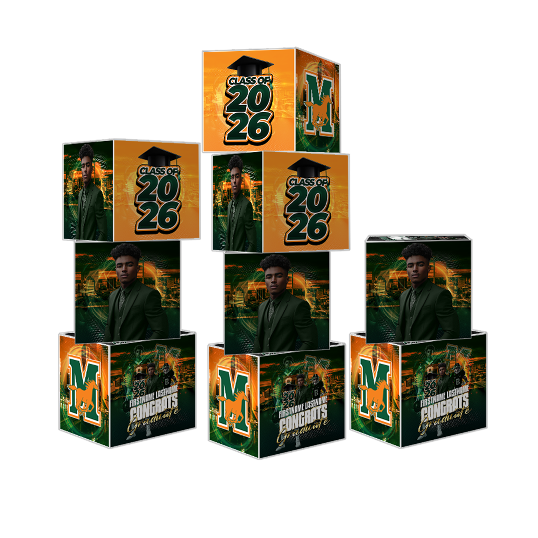 Graduation Event 2ft Cubes 304 – Custom Printed Event Design Props