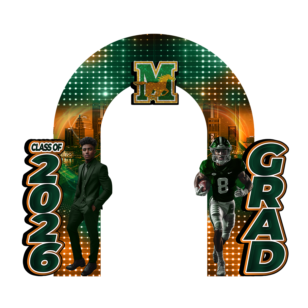 Graduation Entryway Archway 304 – 10ft Custom Printed Event Display