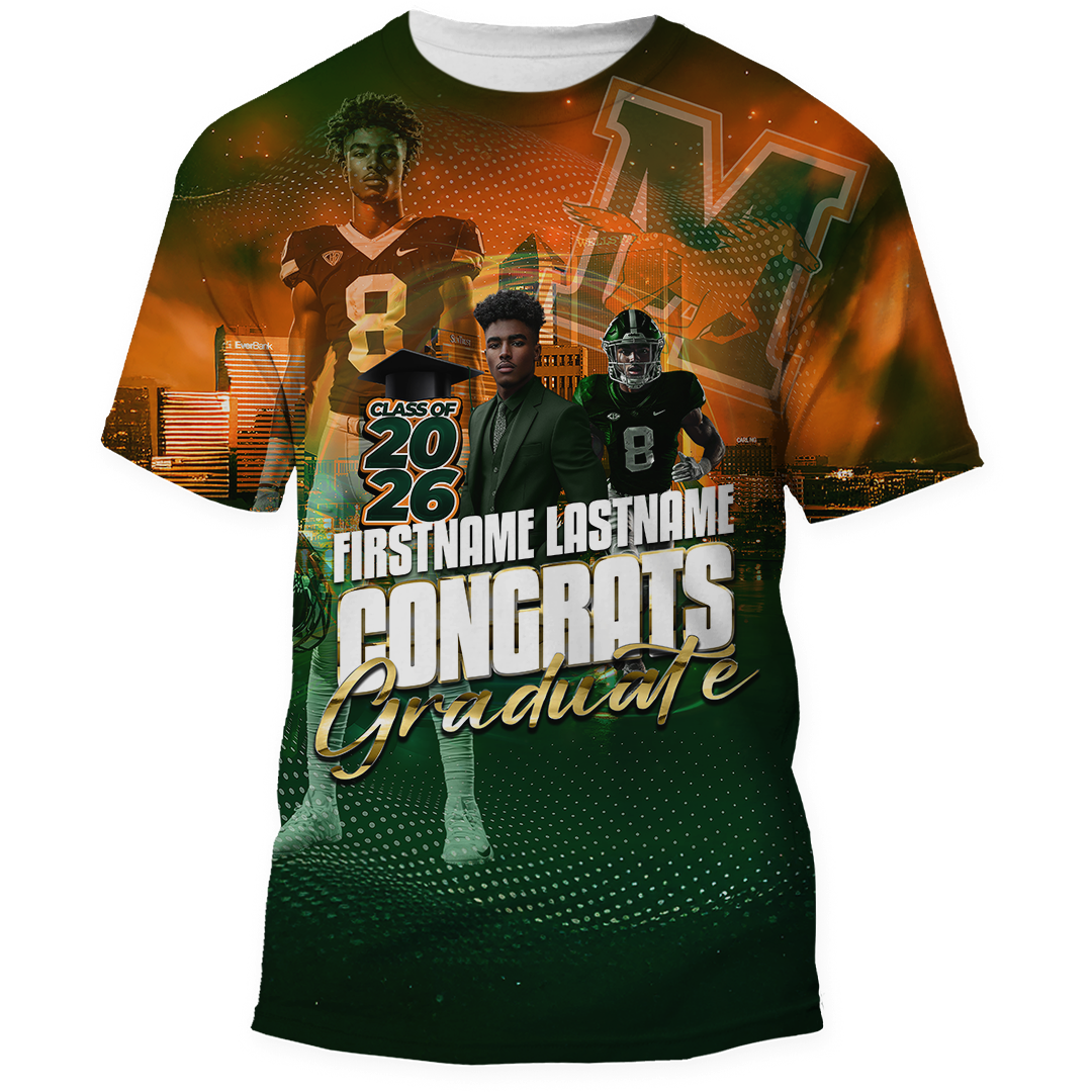 Graduation Shirt Premium All-Over Print 304 - Custom Design